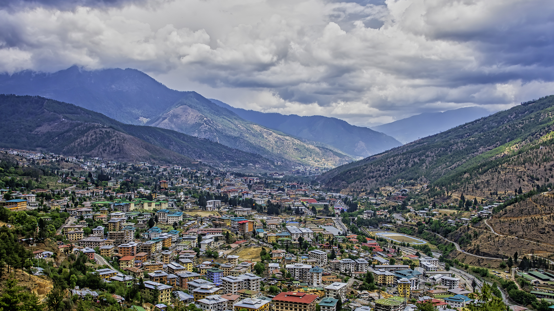 Thimphu The Capital City Of Bhutan Explore World Journeys   Bhutan Thimpu From Buddha Dordenma 